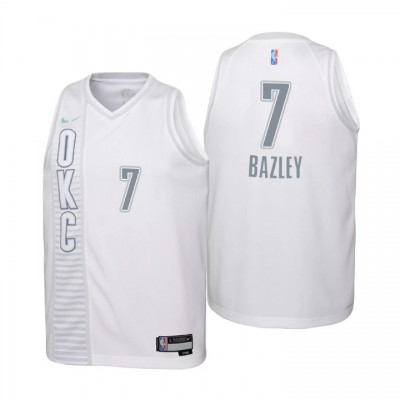 Oklahoma City Thunder #7 Darius Bazley Youth Nike White 202122 Swingman Jersey - City Edition